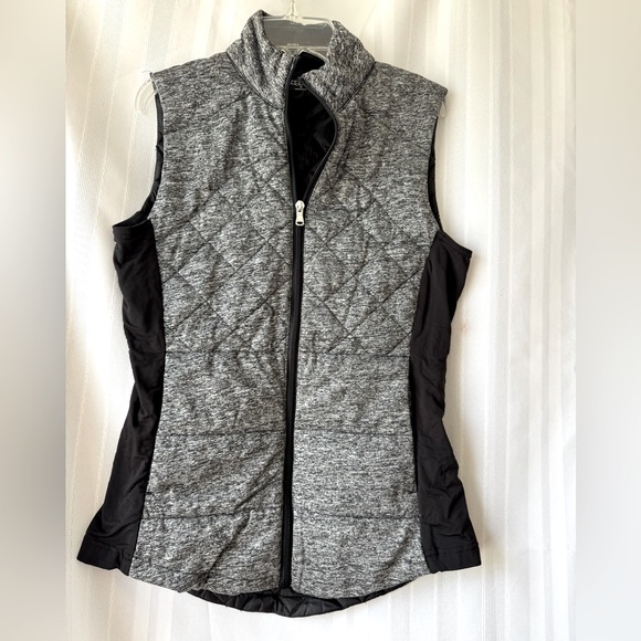 Zelos Women's Gray & Black Puffer Vest EUC Size Small - Picture 1 of 6